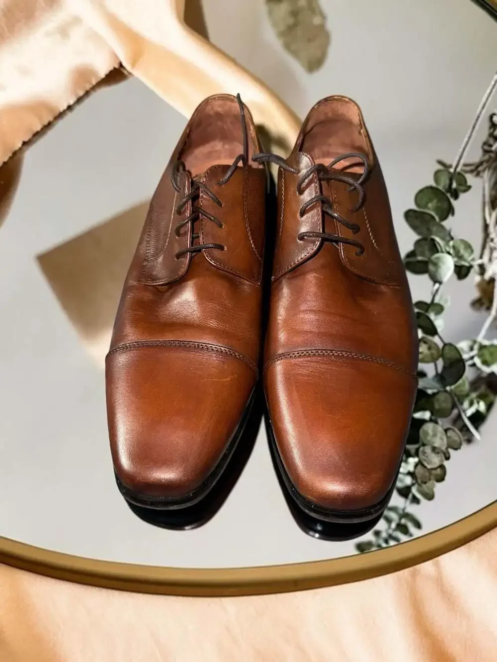Florsheim Shoe Company‎ 15149-221 Brown Leather Cap Toe Oxford Shoes Size 11D